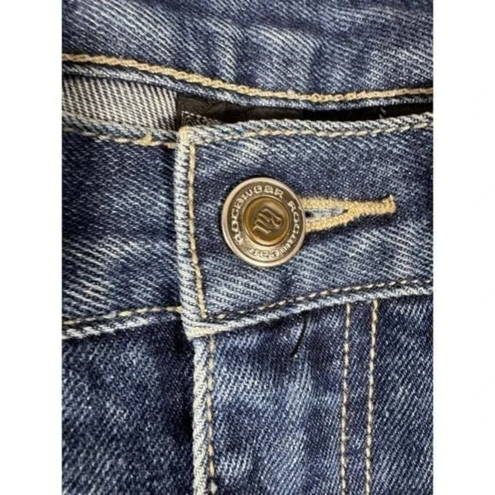 Vintage Y2K Rocawear Baggy Jeans 38x34 Wide Leg Hip Hop Skater Denim 100% Cotton